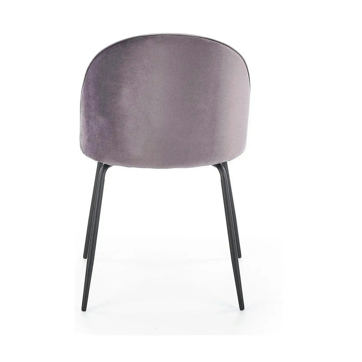 Scaun K314 gri inchis/negru, stofa catifelata/metal, 49x50x80 cm