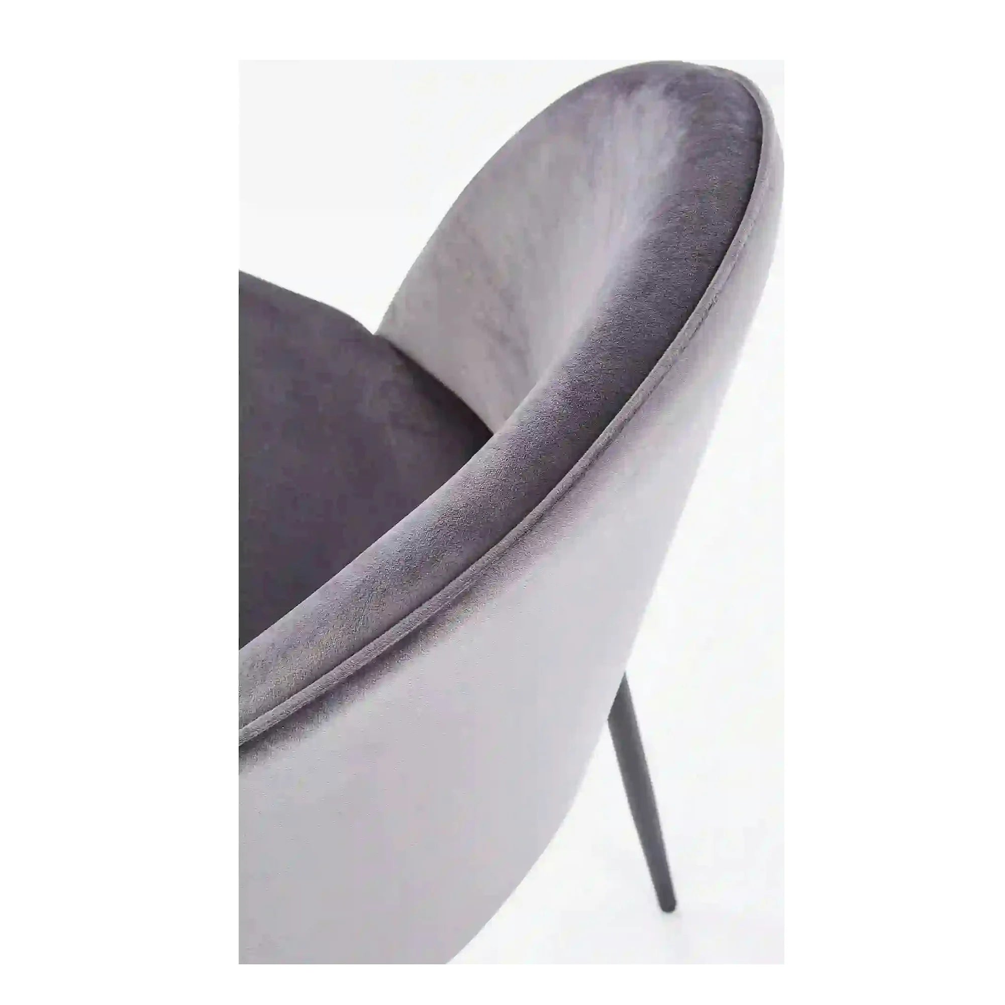 Scaun K314 gri inchis/negru, stofa catifelata/metal, 49x50x80 cm