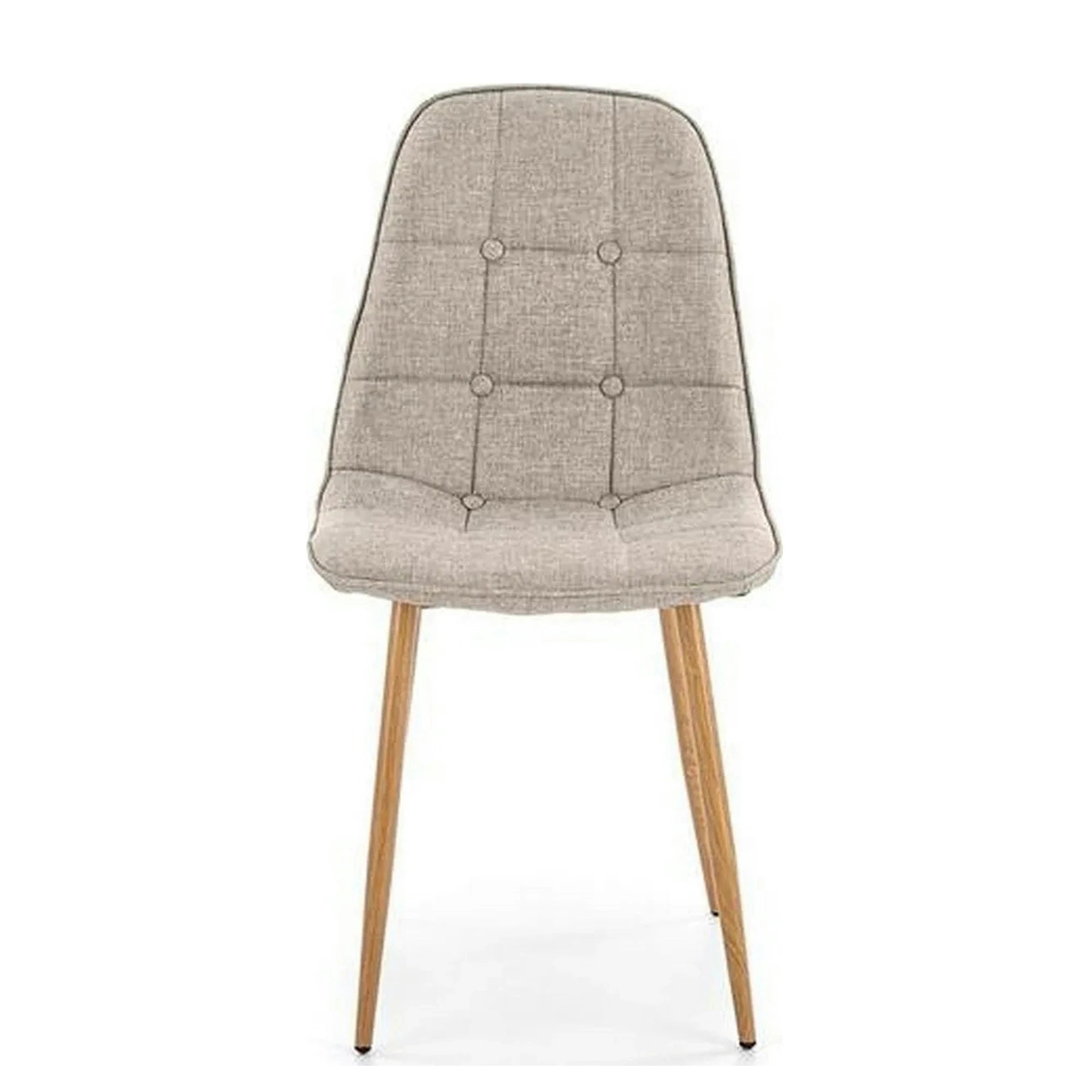 Scaun K316, bej/stejar, stofa clasica/metal, 44x56x87 cm