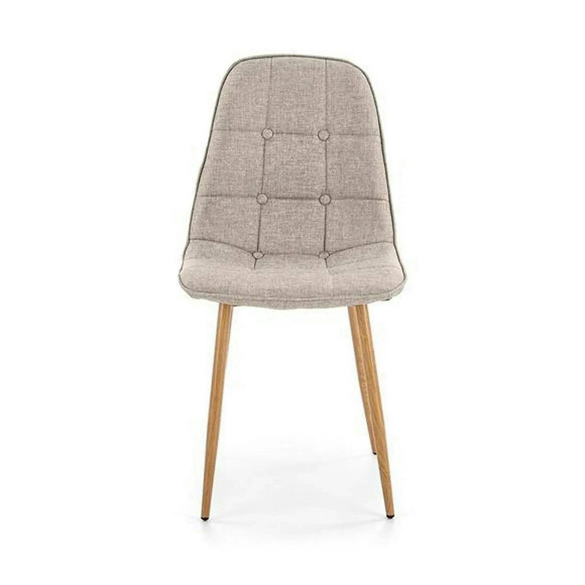 Scaun K316, bej/stejar, stofa clasica/metal, 44x56x87 cm