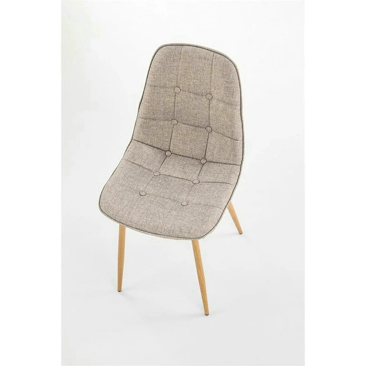 Scaun K316, bej/stejar, stofa clasica/metal, 44x56x87 cm