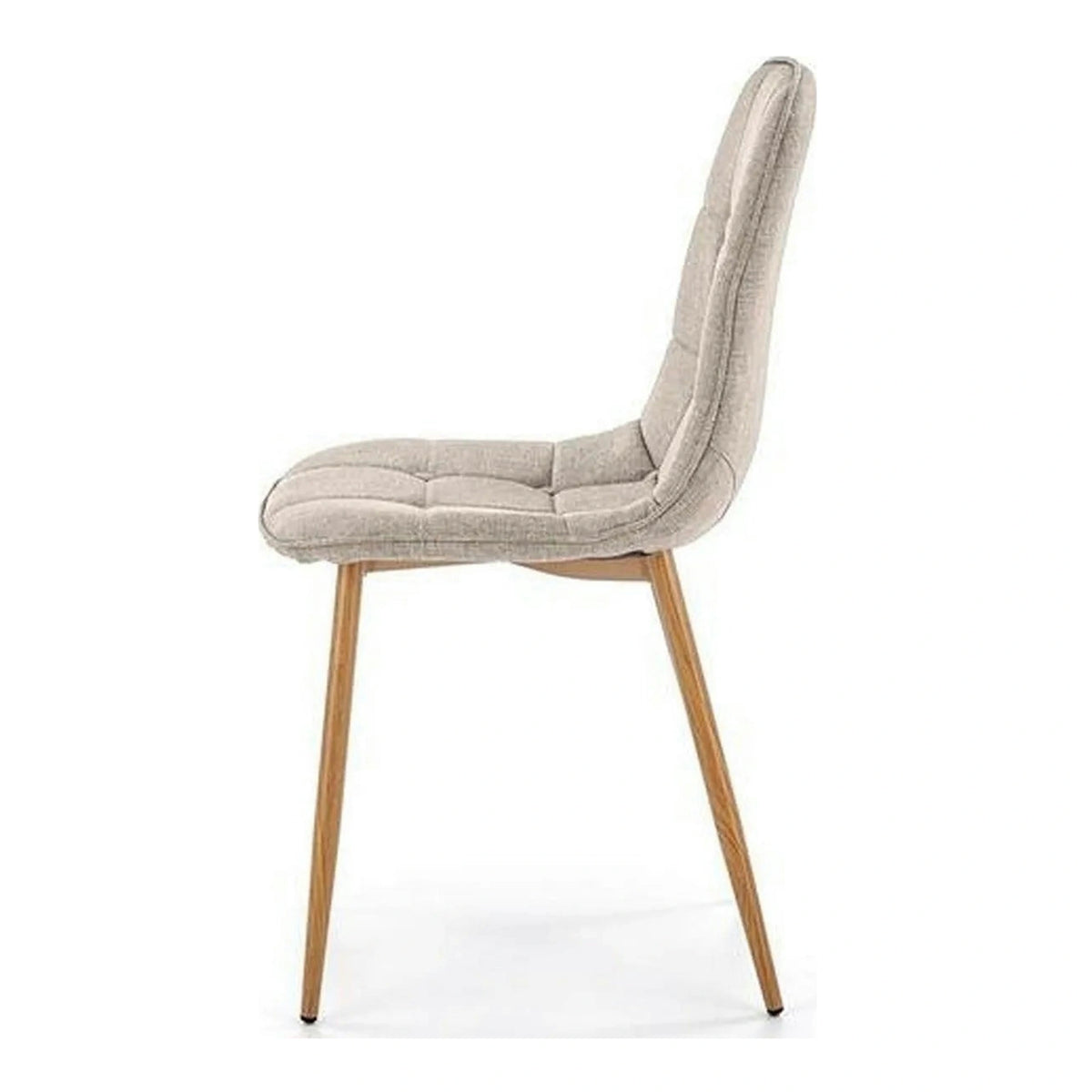 Scaun K316, bej/stejar, stofa clasica/metal, 44x56x87 cm