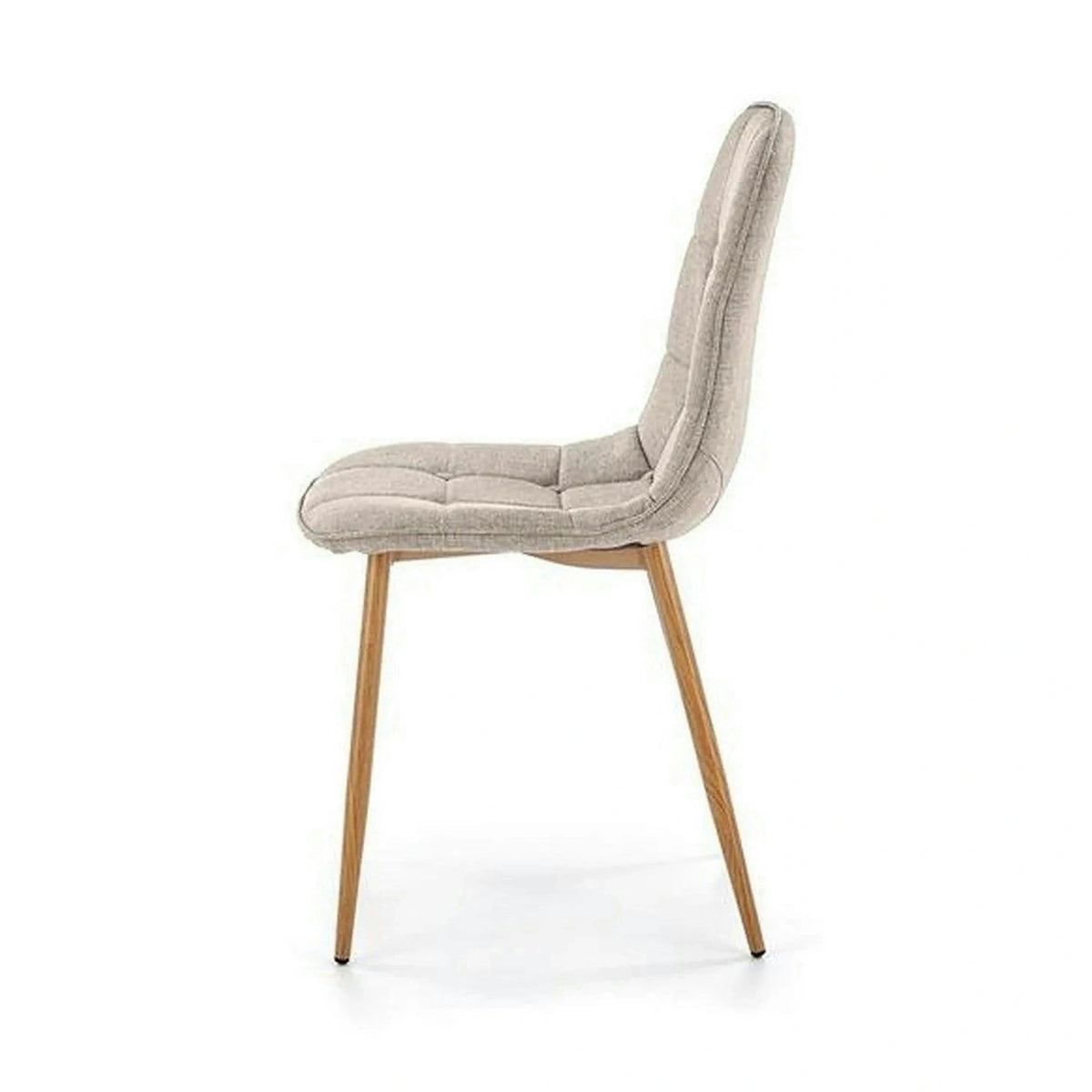 Scaun K316, bej/stejar, stofa clasica/metal, 44x56x87 cm