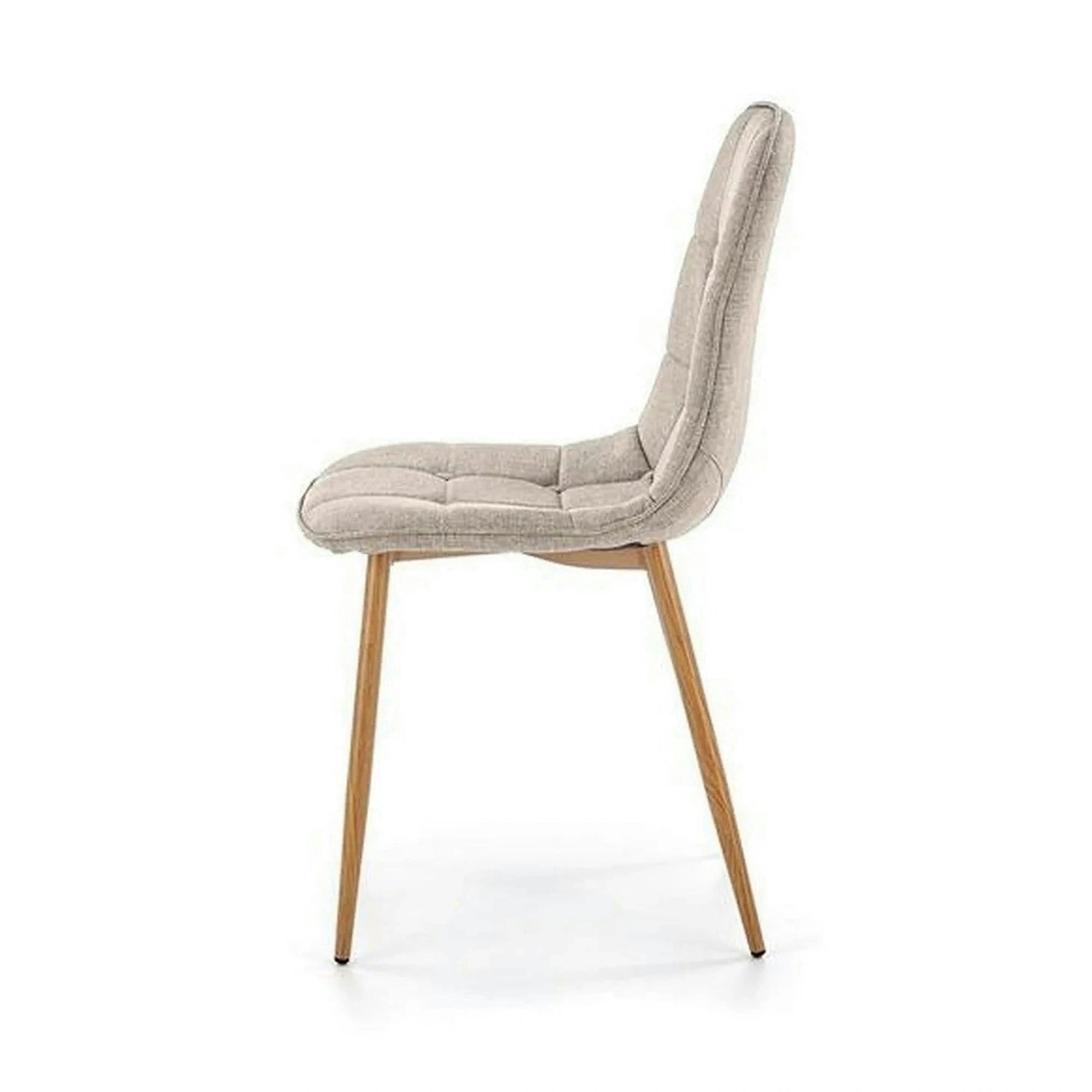 Scaun K316, bej/stejar, stofa clasica/metal, 44x56x87 cm