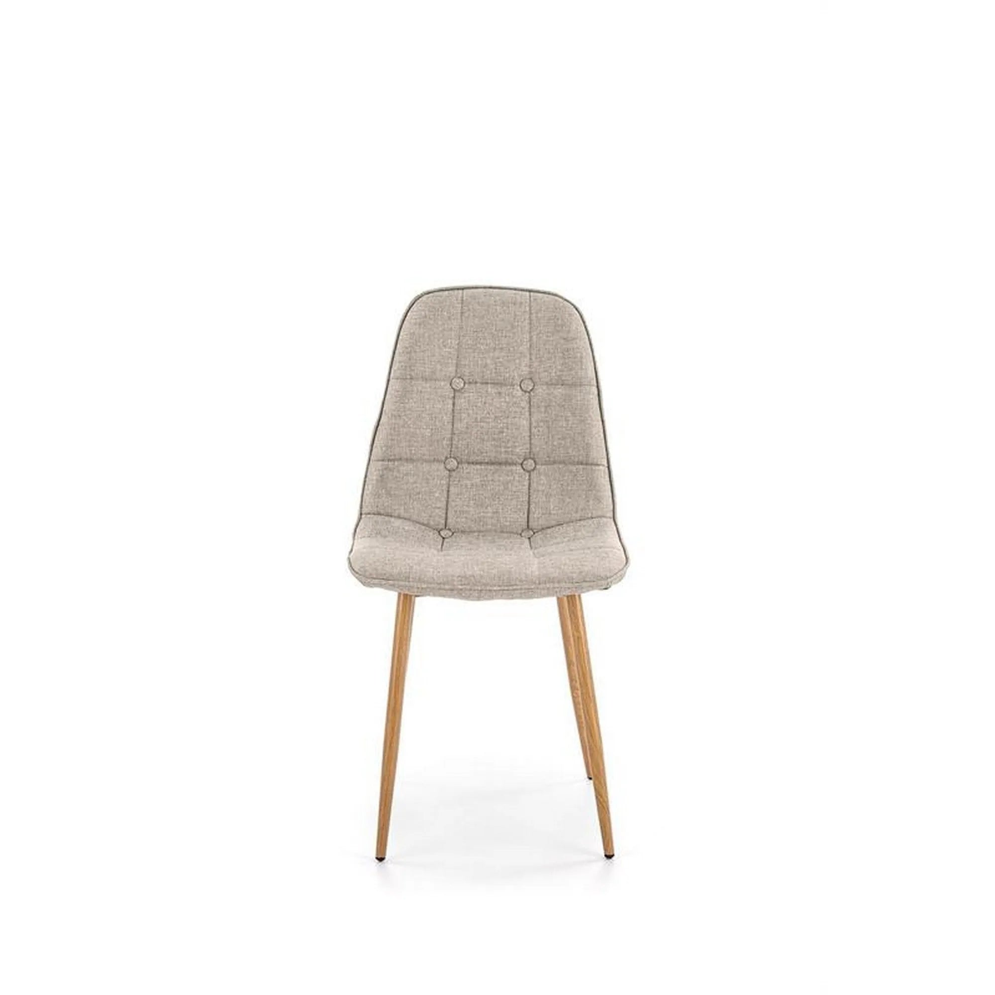 Scaun K316, bej/stejar, stofa clasica/metal, 44x56x87 cm