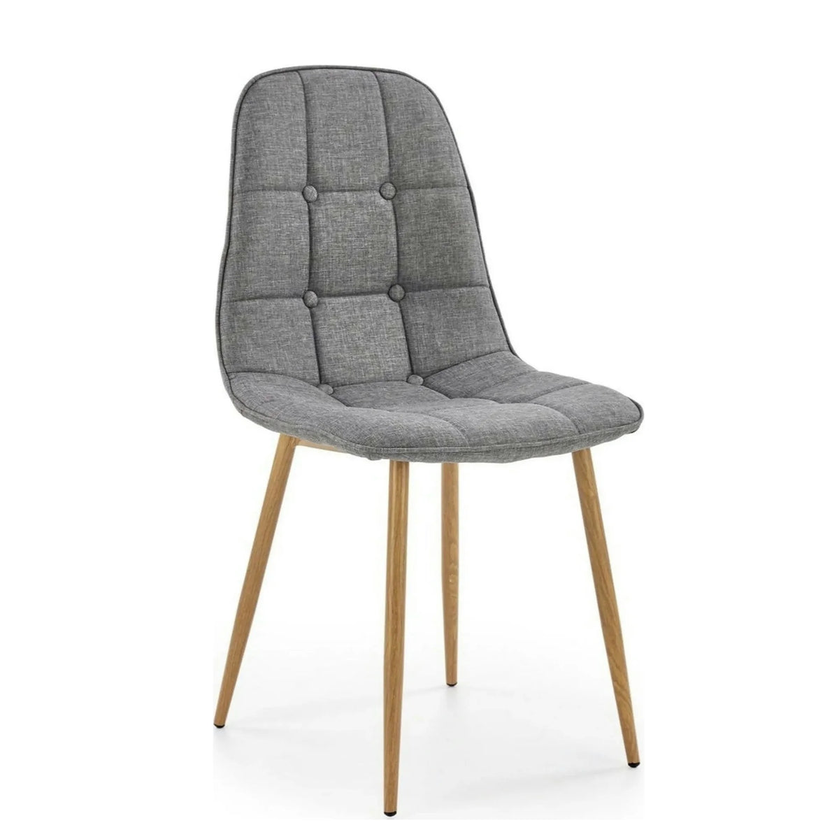 Scaun K316, gri/stejar, stofa clasica/metal, 44x56x87 cm