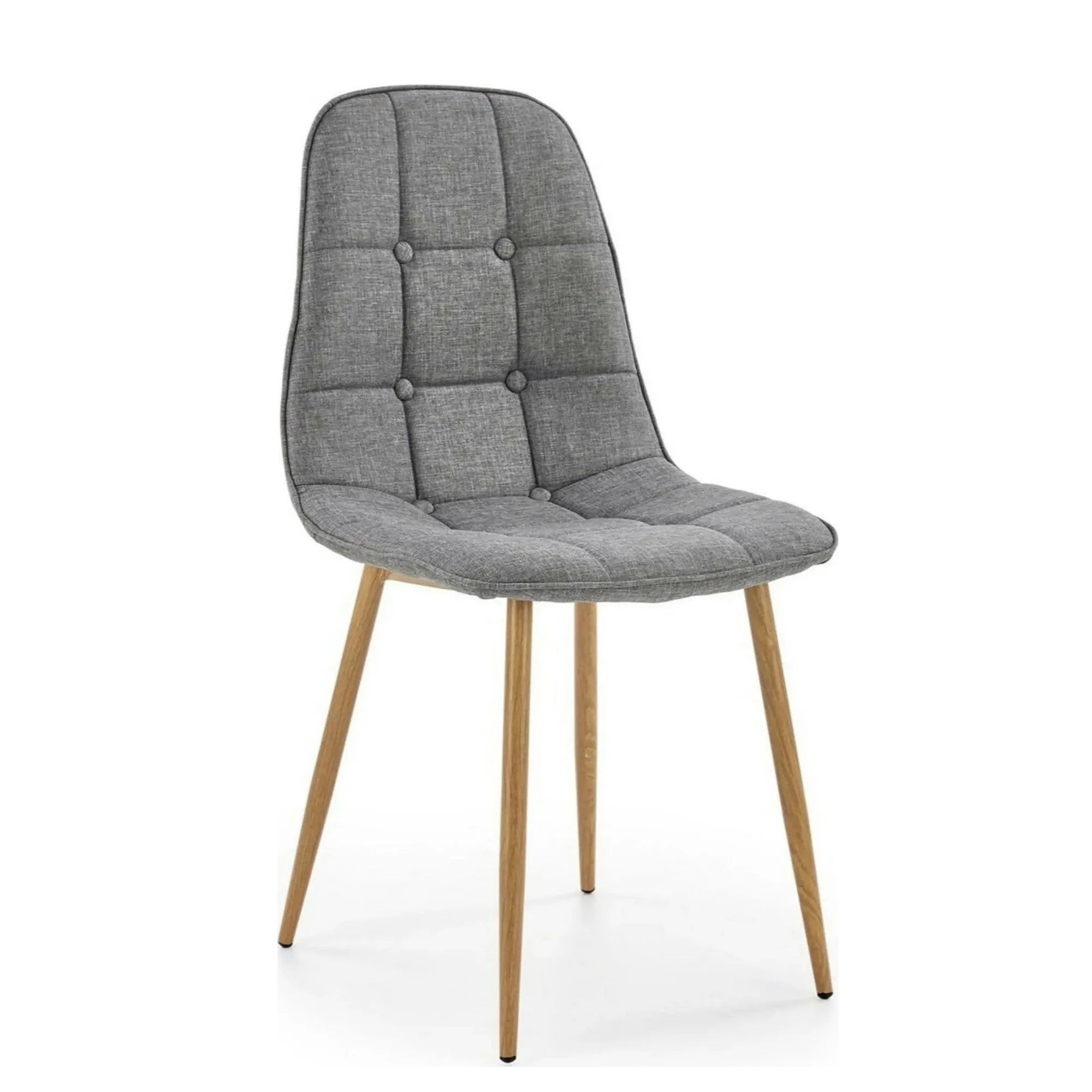 Scaun K316, gri/stejar, stofa clasica/metal, 44x56x87 cm