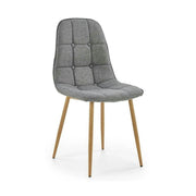 Scaun K316, gri/stejar, stofa clasica/metal, 44x56x87 cm