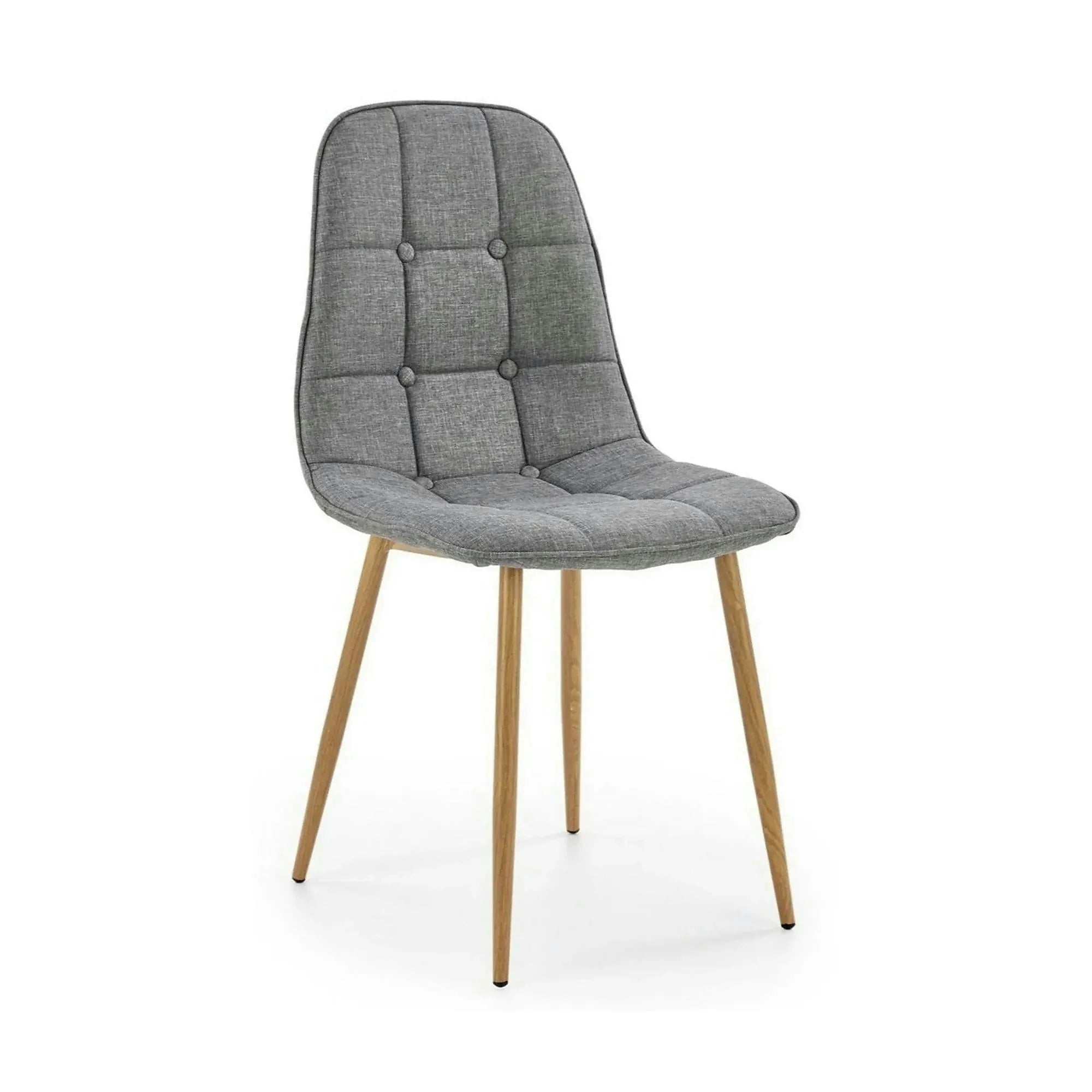 Scaun K316, gri/stejar, stofa clasica/metal, 44x56x87 cm