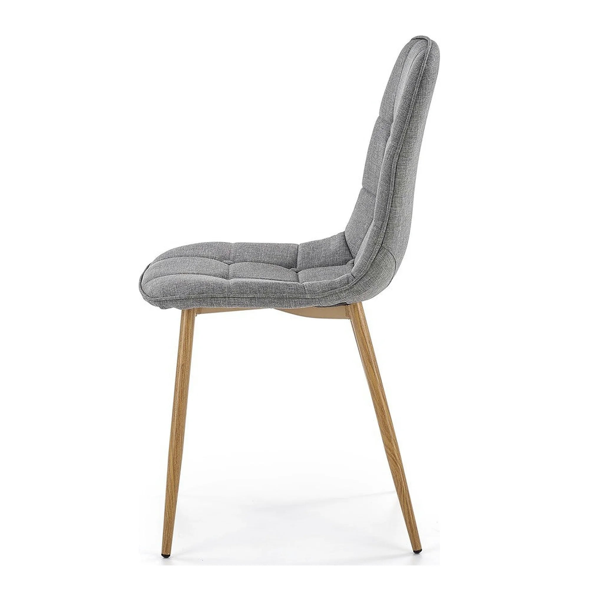 Scaun K316, gri/stejar, stofa clasica/metal, 44x56x87 cm