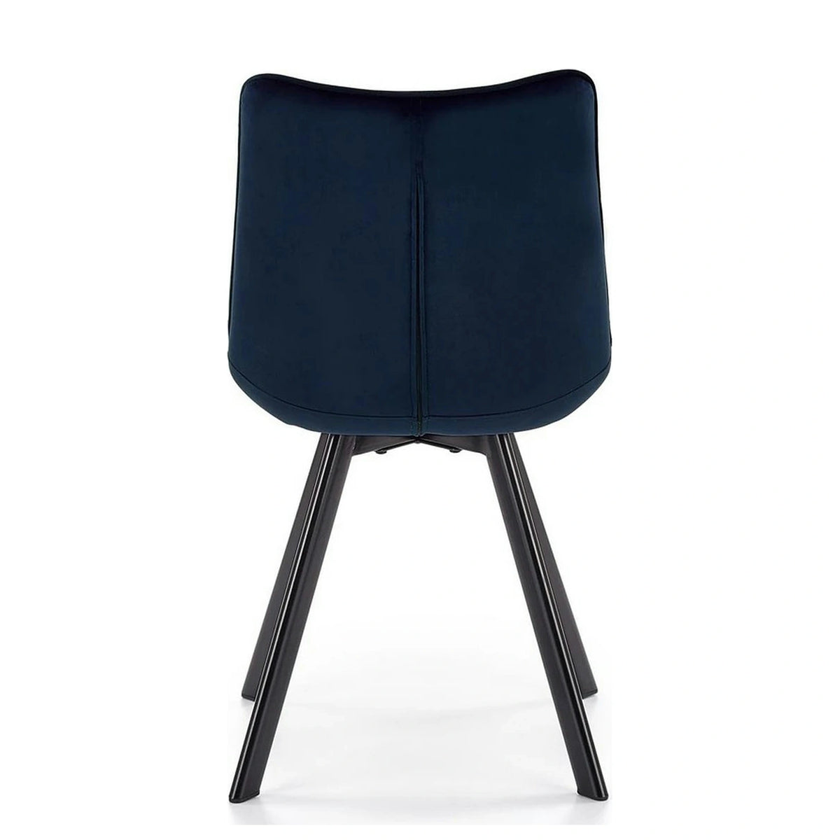 Scaun K332, albastru inchis/negru, stofa catifelata/metal, 46X61X84 CM