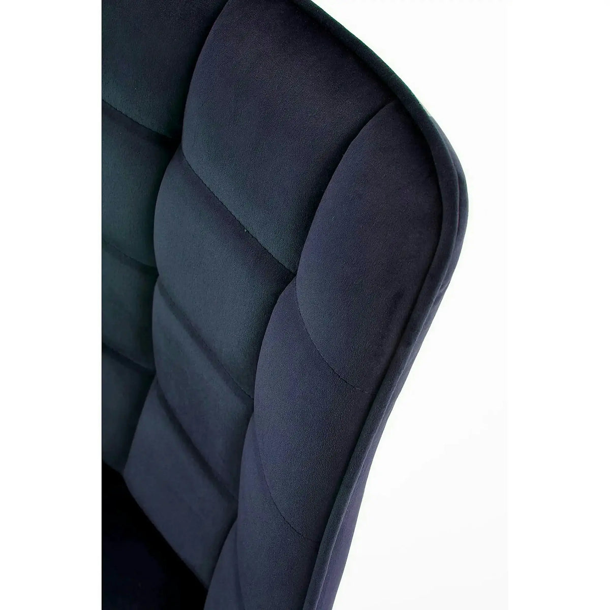 Scaun K332, albastru inchis/negru, stofa catifelata/metal, 46X61X84 CM