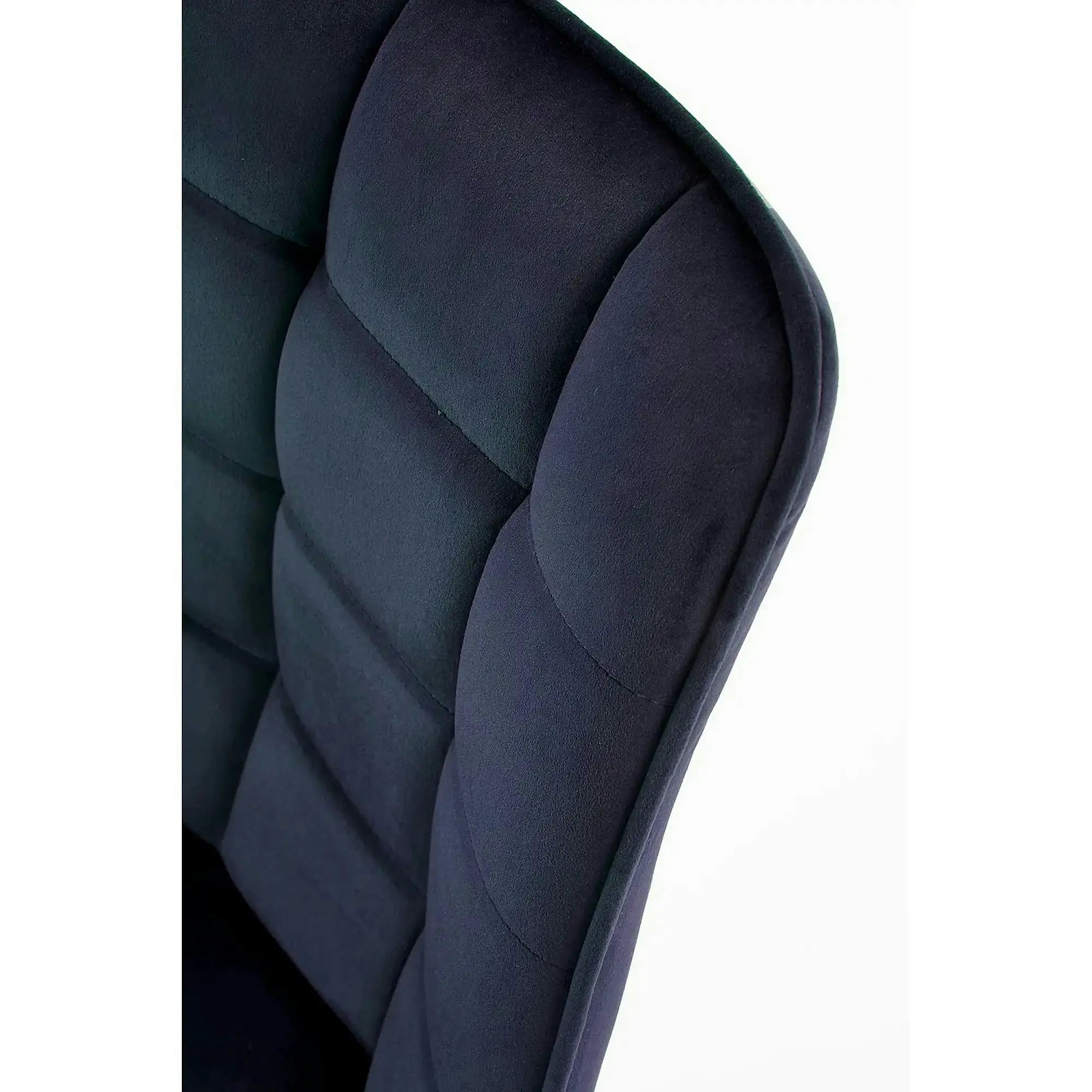 Scaun K332, albastru inchis/negru, stofa catifelata/metal, 46X61X84 CM