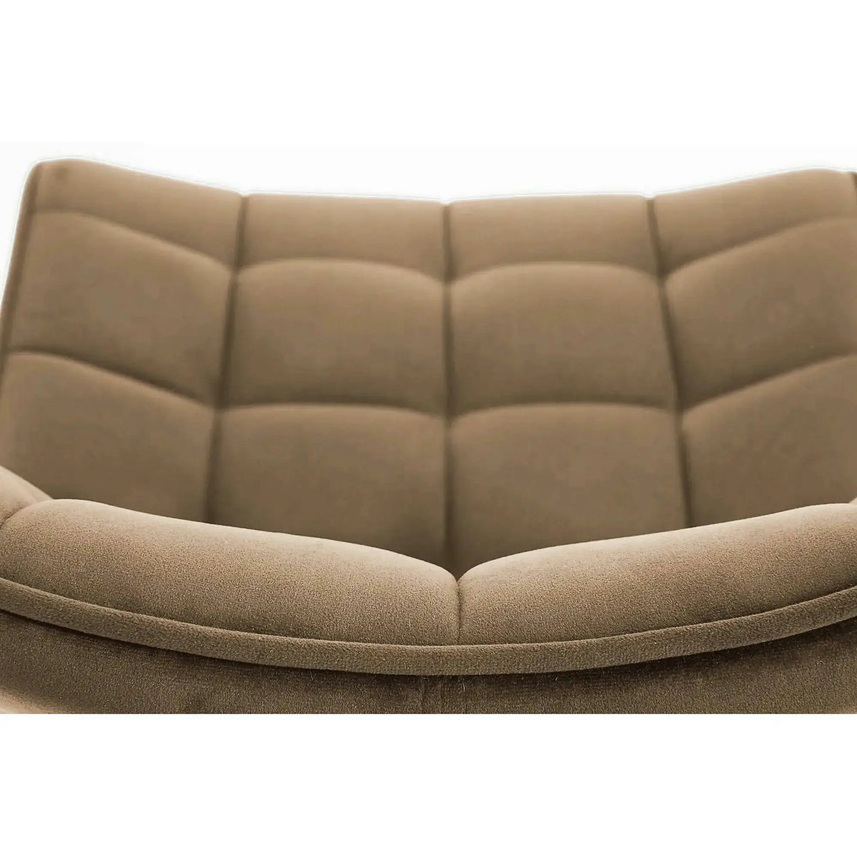 Scaun K332, bej/negru, stofa catifelata/metal, 46x61x84 cm