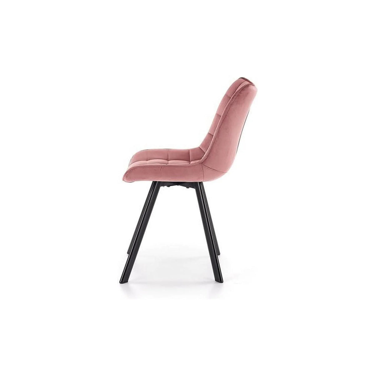 Scaun K332, roz/negru, stofa catifelata/metal, 46x61x84 cm