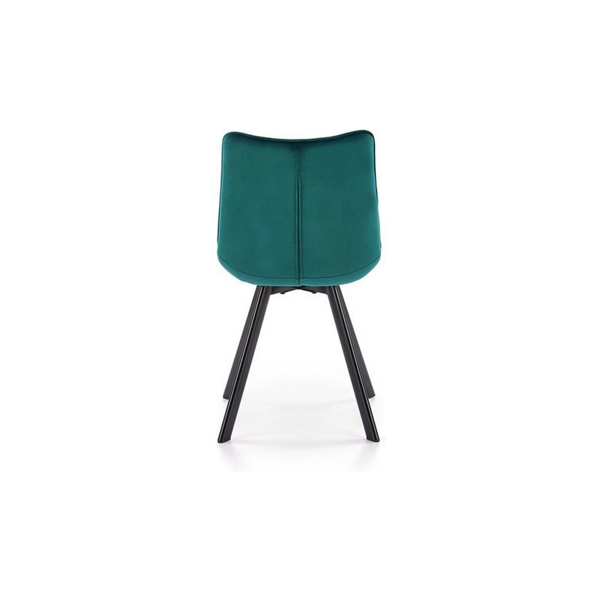 Scaun K332, turcoaz/negru, stofa catifelata/metal, 46x61x84 cm