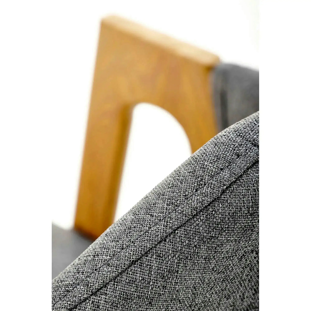 Scaun K344, gri/stejar, stofa clasica/metal, 53X51X80 CM