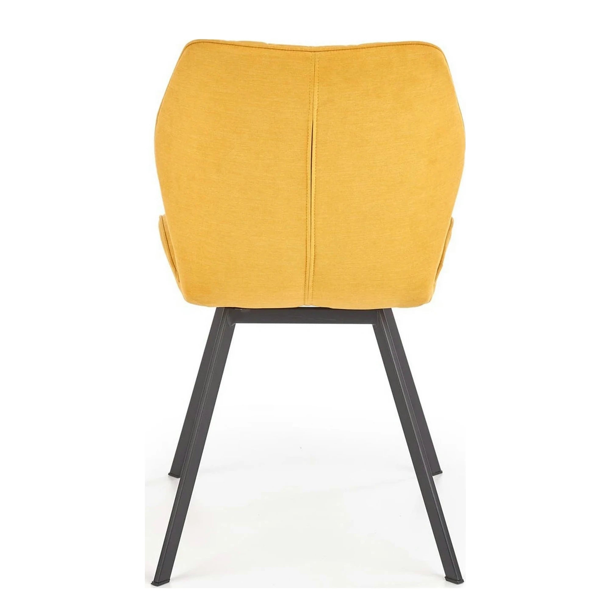 Scaun K360 galben mustar, stofa clasica/metal, 61x64x90 cm