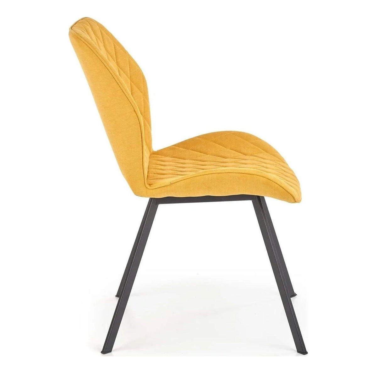 Scaun K360 galben mustar, stofa clasica/metal, 61x64x90 cm