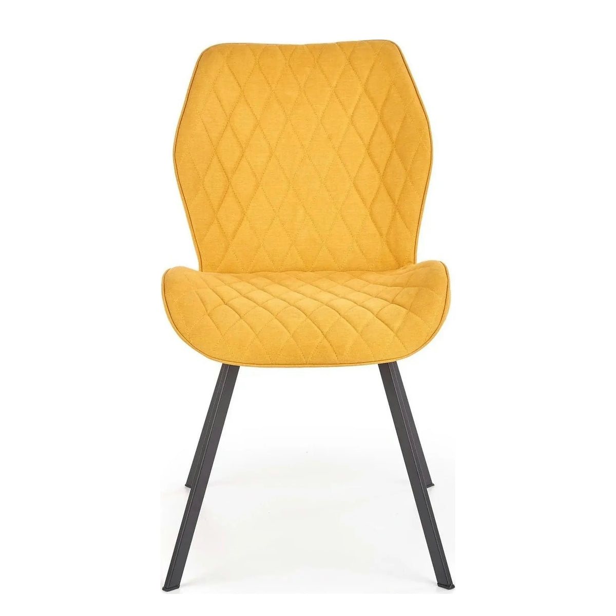 Scaun K360 galben mustar, stofa clasica/metal, 61x64x90 cm