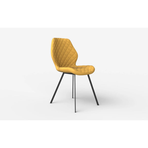 Scaun K360 galben mustar, stofa clasica/metal, 61x64x90 cm