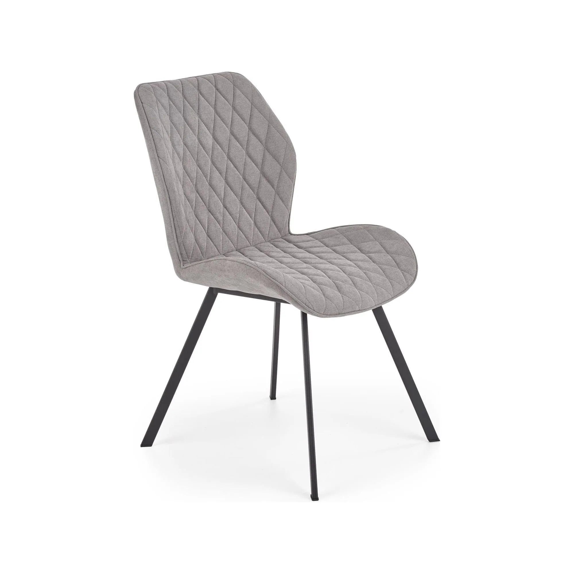 Scaun K360 gri/negru, stofa clasica/metal, 51x64x90 cm