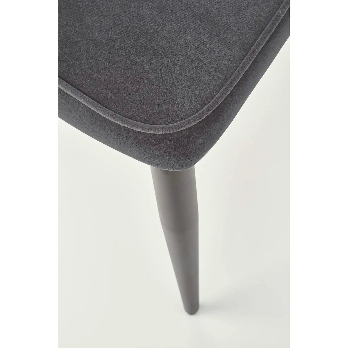 Scaun K365, gri/negru, stofa catifelata/metal, 52x57x90 cm