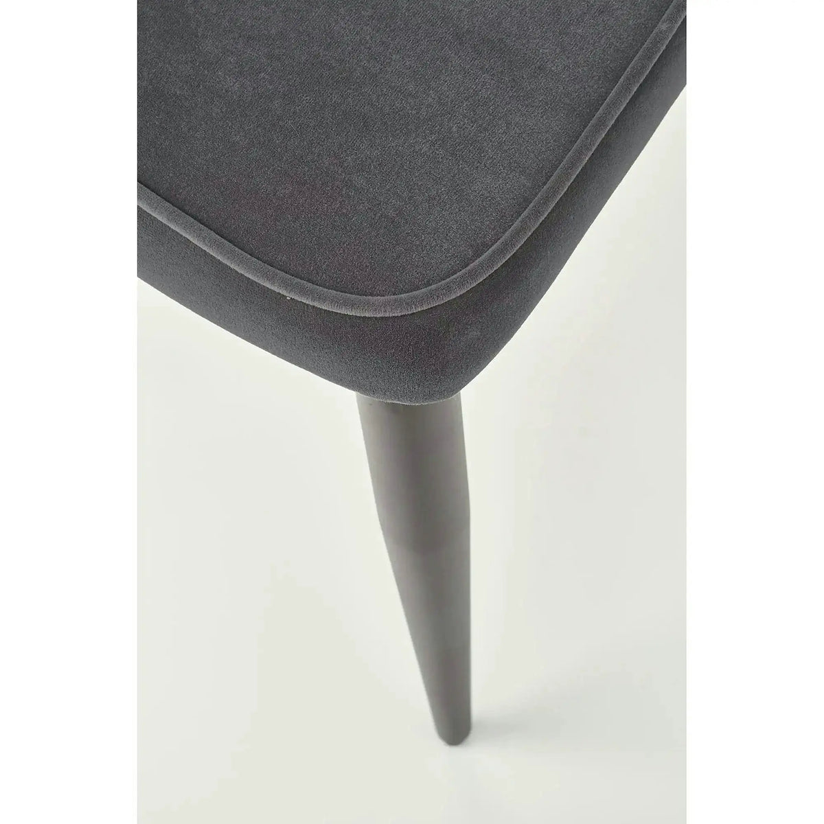 Scaun K365, gri/negru, stofa catifelata/metal, 52x57x90 cm