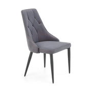 Scaun K365, gri/negru, stofa catifelata/metal, 52x57x90 cm