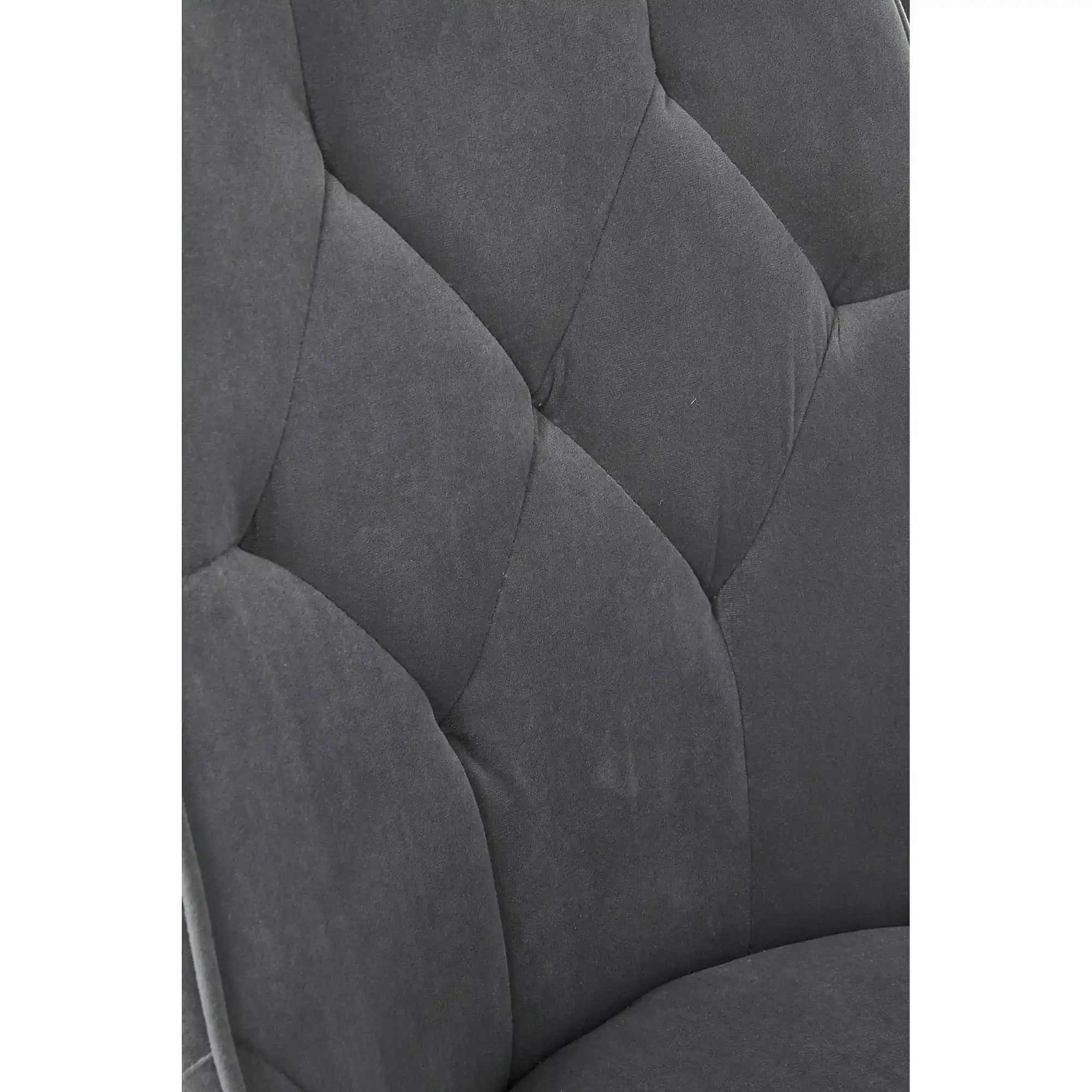 Scaun K365, gri/negru, stofa catifelata/metal, 52x57x90 cm