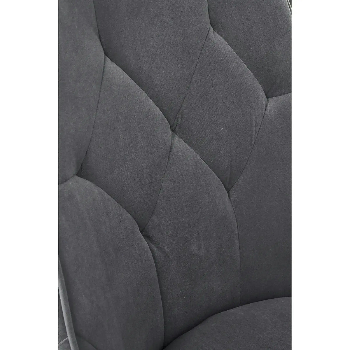 Scaun K365, gri/negru, stofa catifelata/metal, 52x57x90 cm