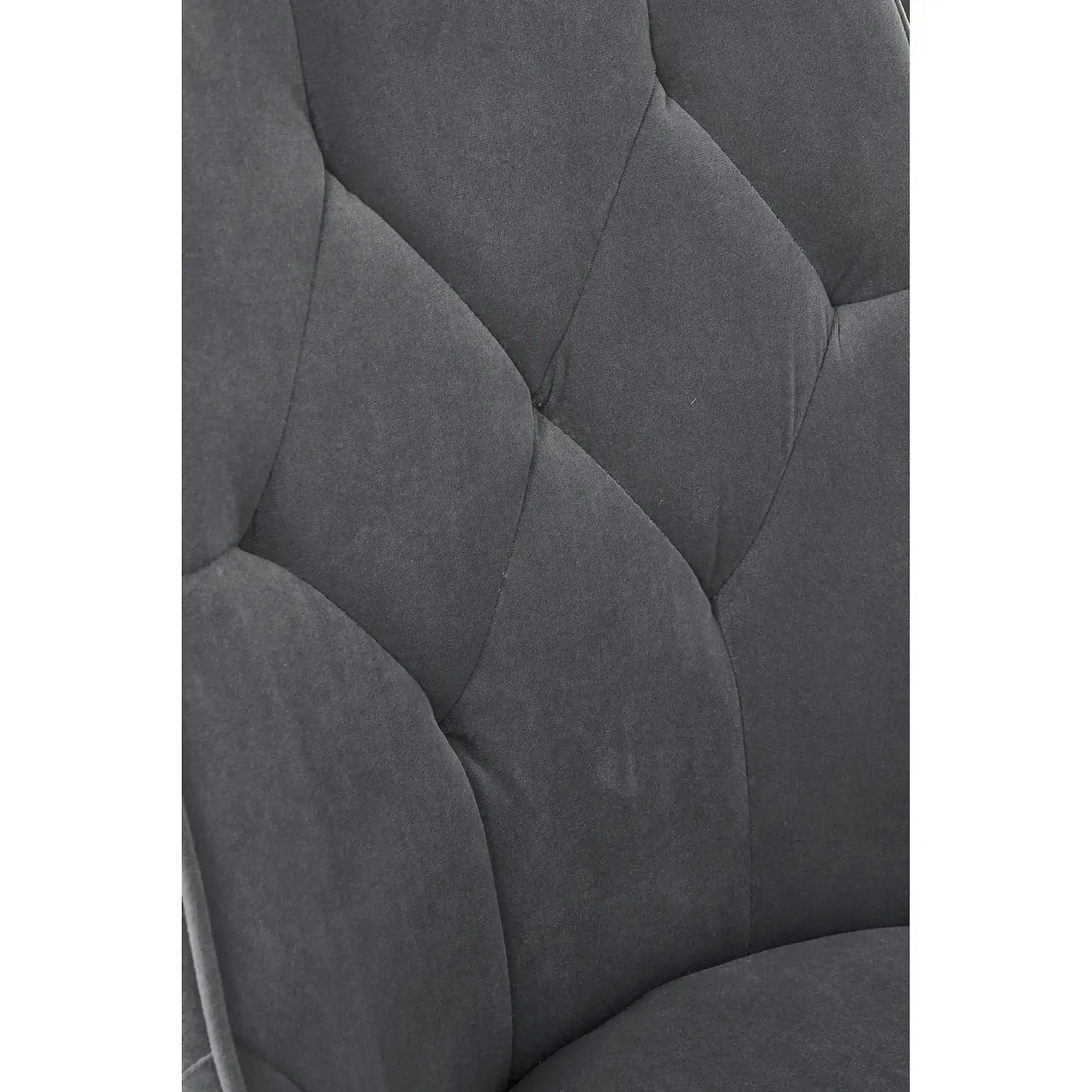 Scaun K365, gri/negru, stofa catifelata/metal, 52x57x90 cm