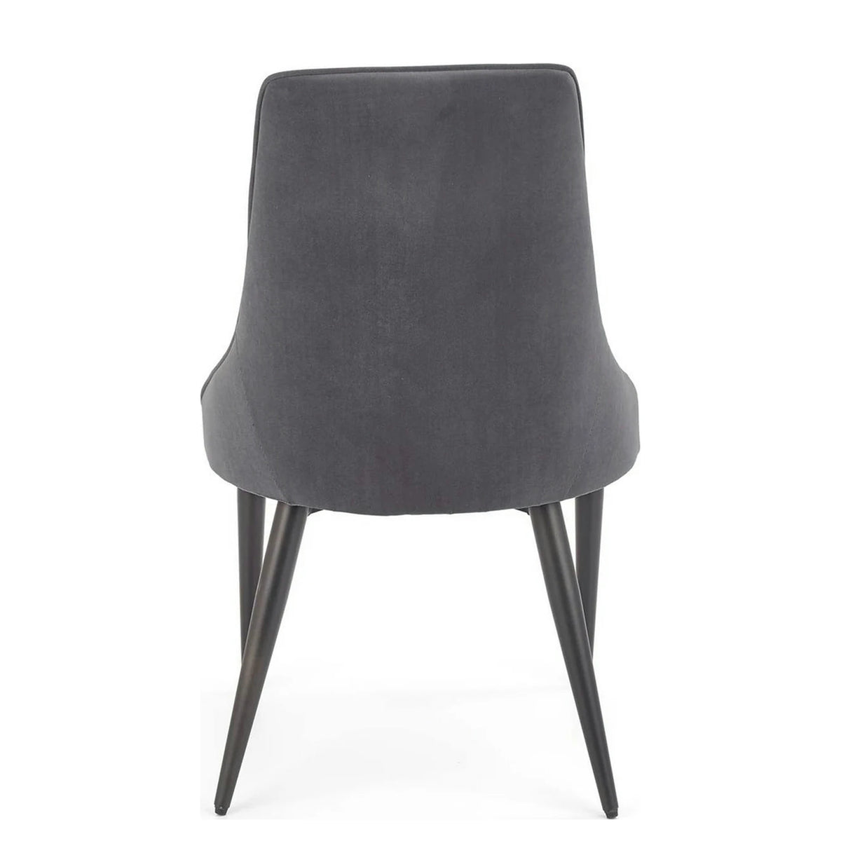 Scaun K365, gri/negru, stofa catifelata/metal, 52x57x90 cm