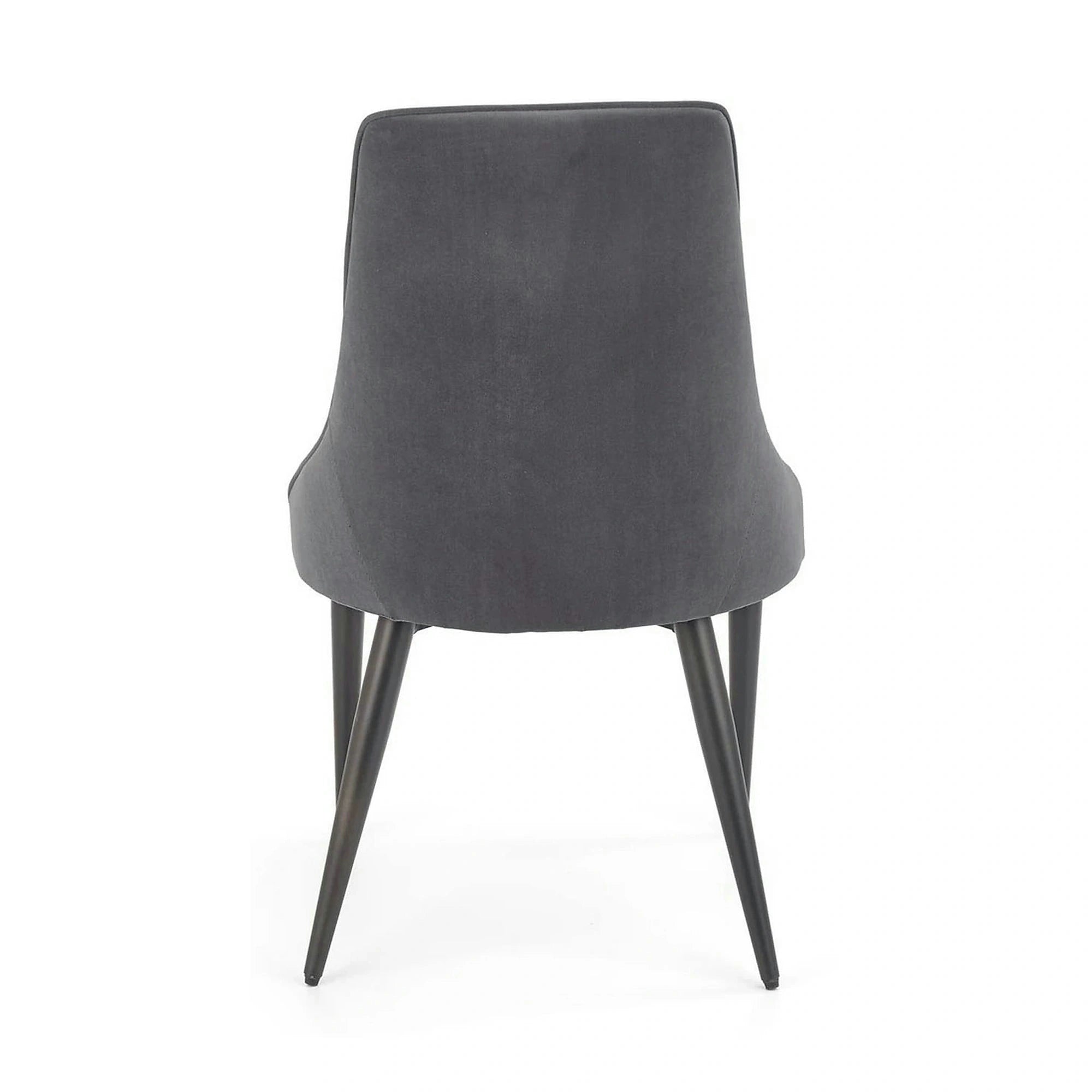 Scaun K365, gri/negru, stofa catifelata/metal, 52x57x90 cm