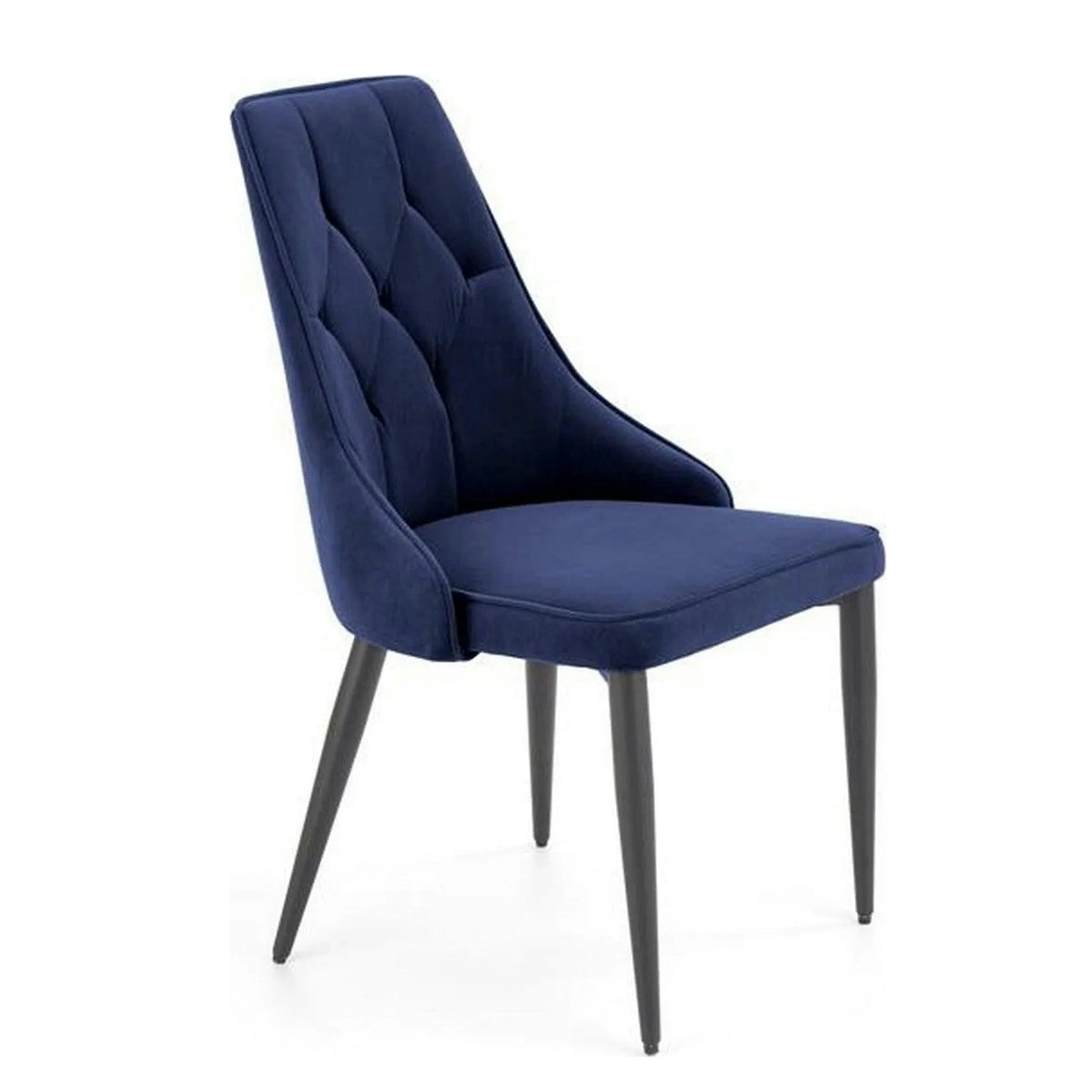 Scaun K365, stofa catifelata albastru inchis - Bluvel 86, 52x57x90 cm