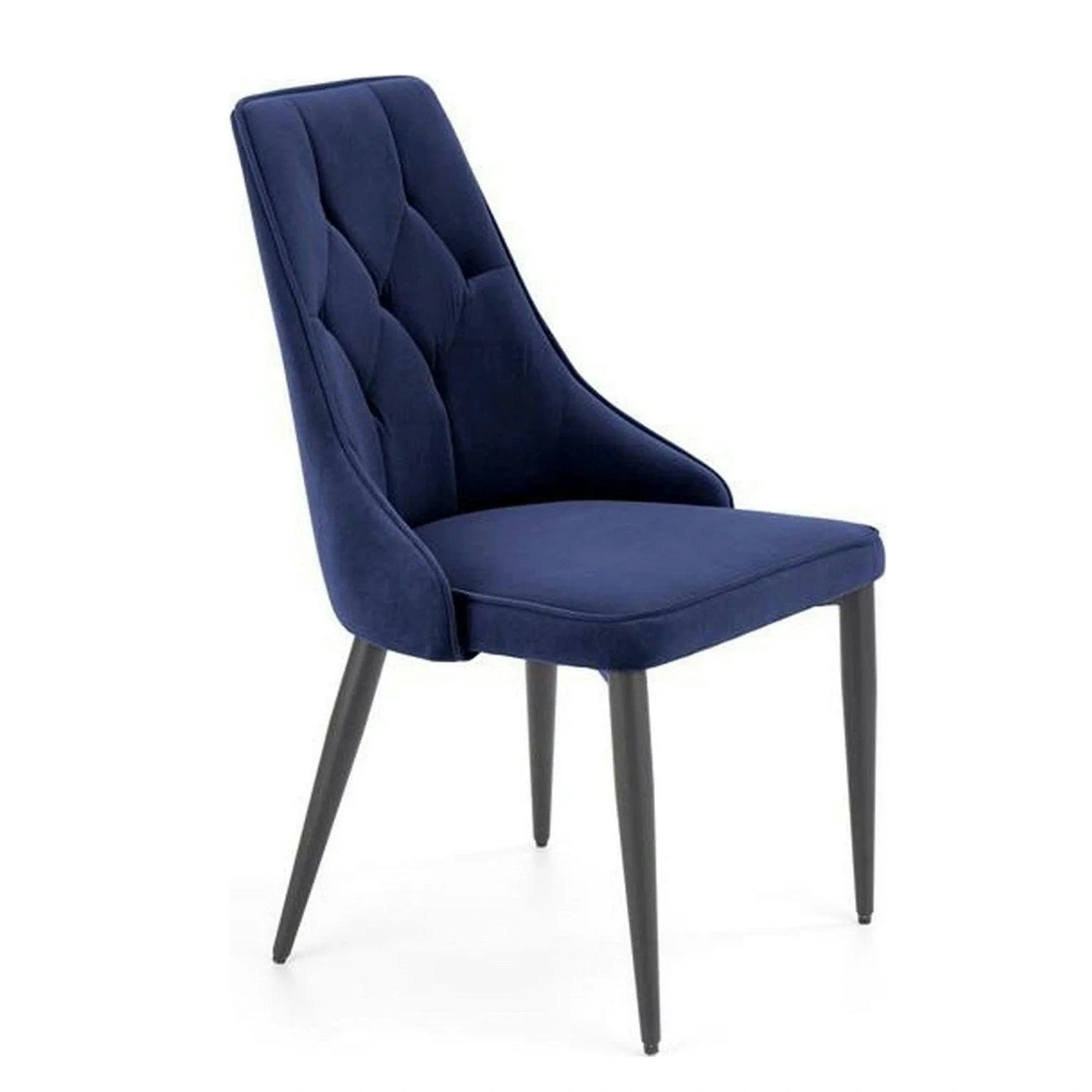 Scaun K365, stofa catifelata albastru inchis - Bluvel 86, 52x57x90 cm