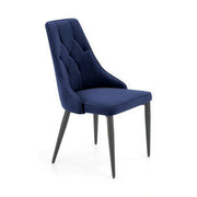 Scaun K365, stofa catifelata albastru inchis - Bluvel 86, 52x57x90 cm