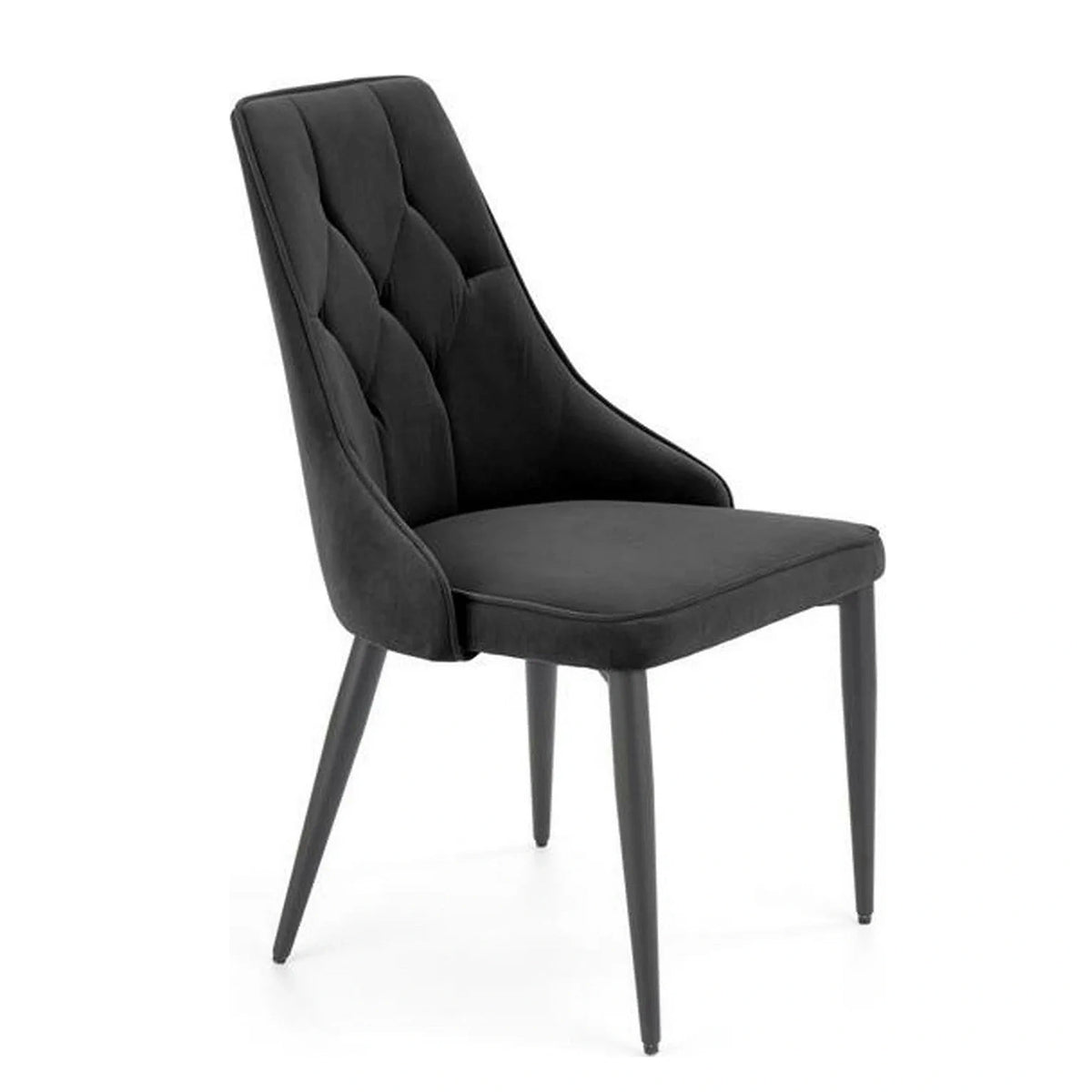 Scaun K365, stofa catifelata negru - Bluvel 19, 52x57x90 cm