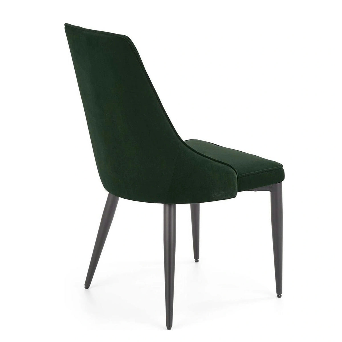 Scaun K365, verde inchis/negru, stofa catifelata/metal, 52x57x90 cm