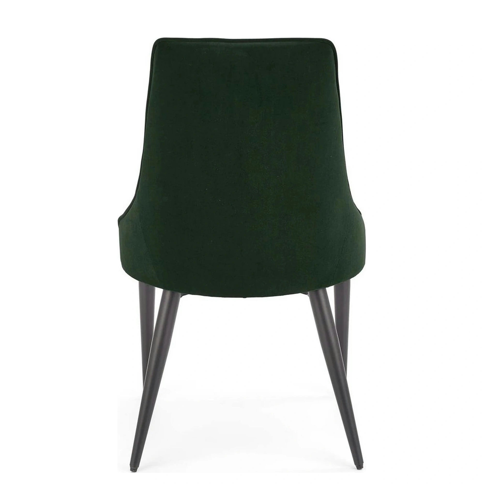 Scaun K365, verde inchis/negru, stofa catifelata/metal, 52x57x90 cm