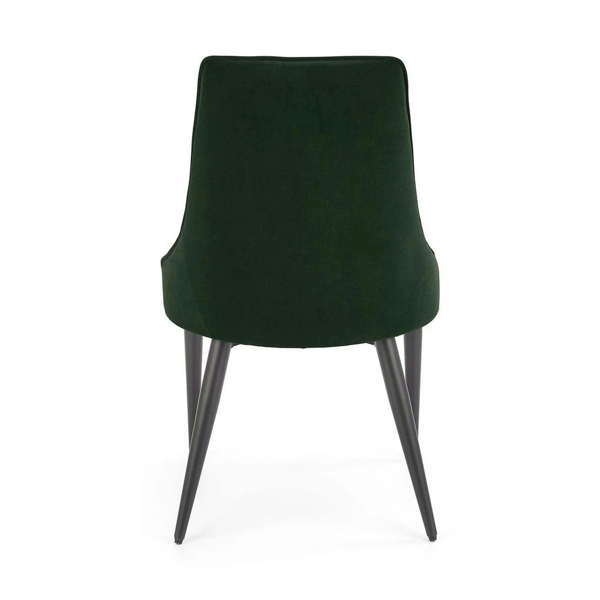 Scaun K365, verde inchis/negru, stofa catifelata/metal, 52x57x90 cm
