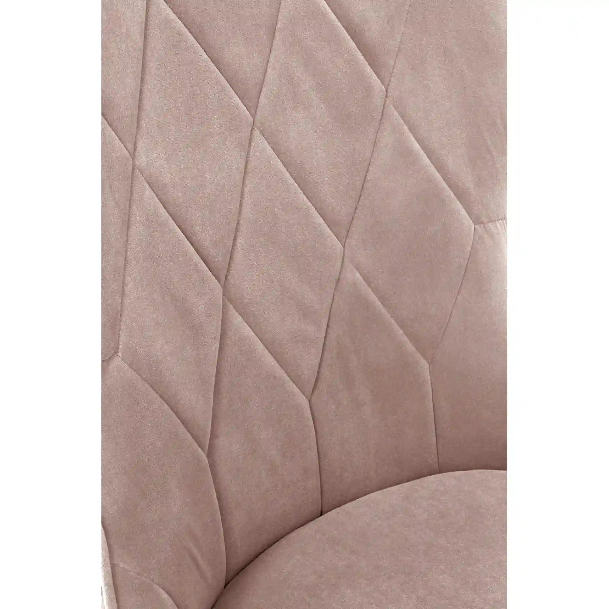 Scaun K366, bej/negru, stofa catifelata/metal, 52x58x92 cm