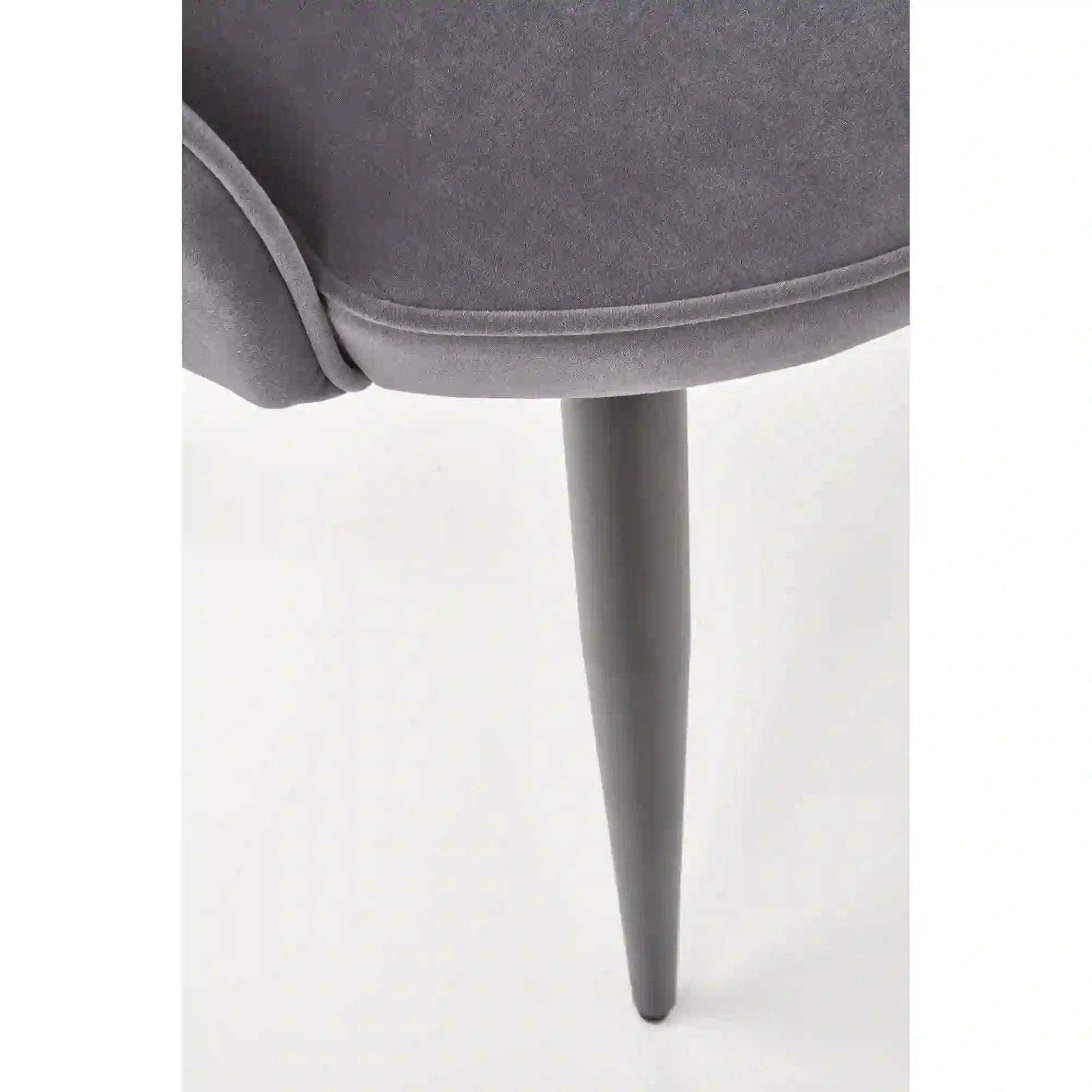 Scaun K366, gri/negru, stofa catifelata/metal, 52x58x92 cm