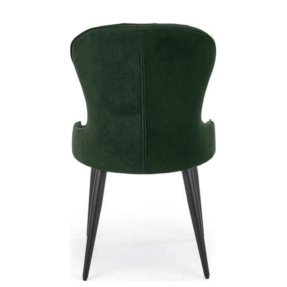 Scaun K366, verde inchis/negru, stofa catifelata/metal, 52x58x92 cm