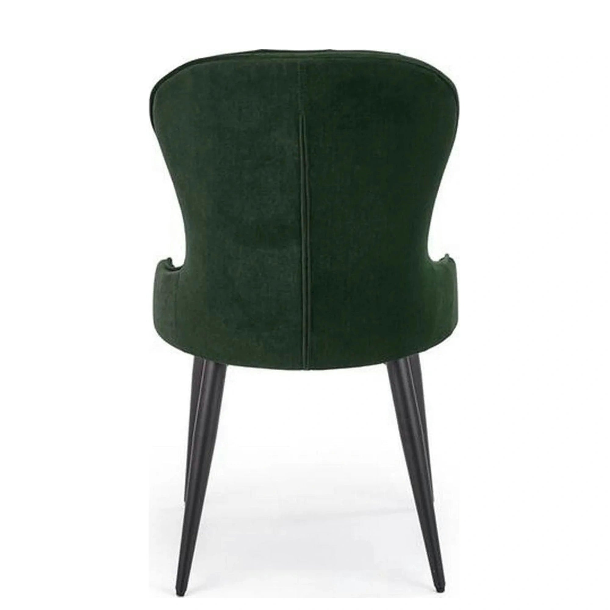 Scaun K366, verde inchis/negru, stofa catifelata/metal, 52x58x92 cm