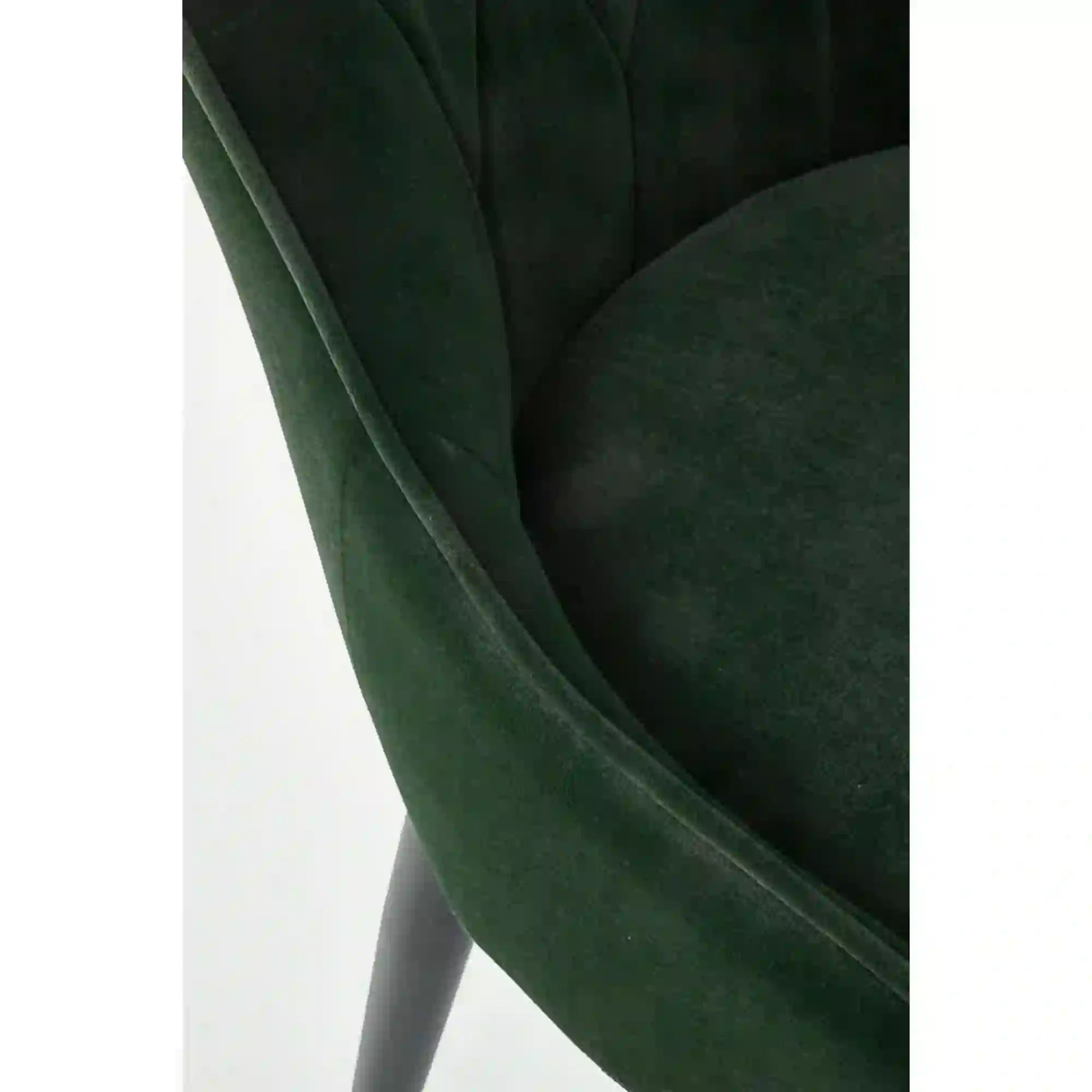 Scaun K366, verde inchis/negru, stofa catifelata/metal, 52x58x92 cm