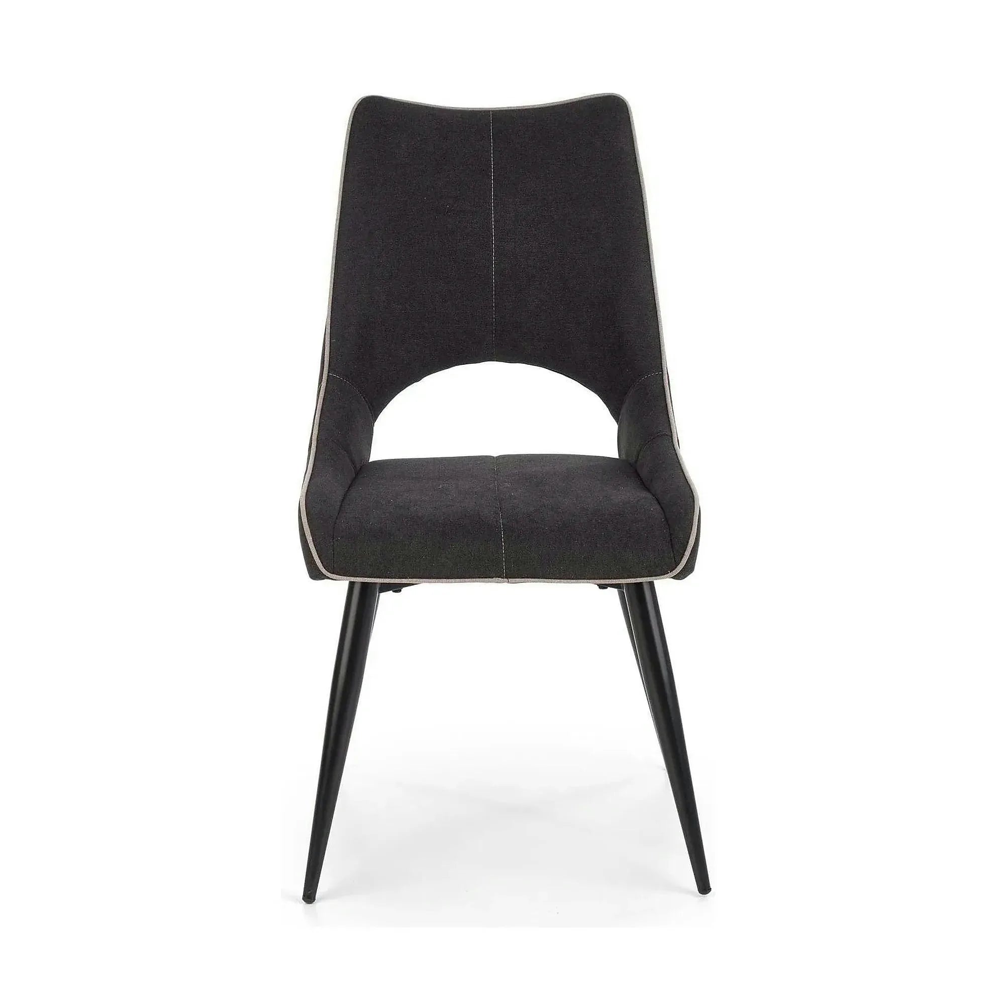 Scaun K369, gri inchis/negru, stofa clasica/otel, 48x58x92 cm