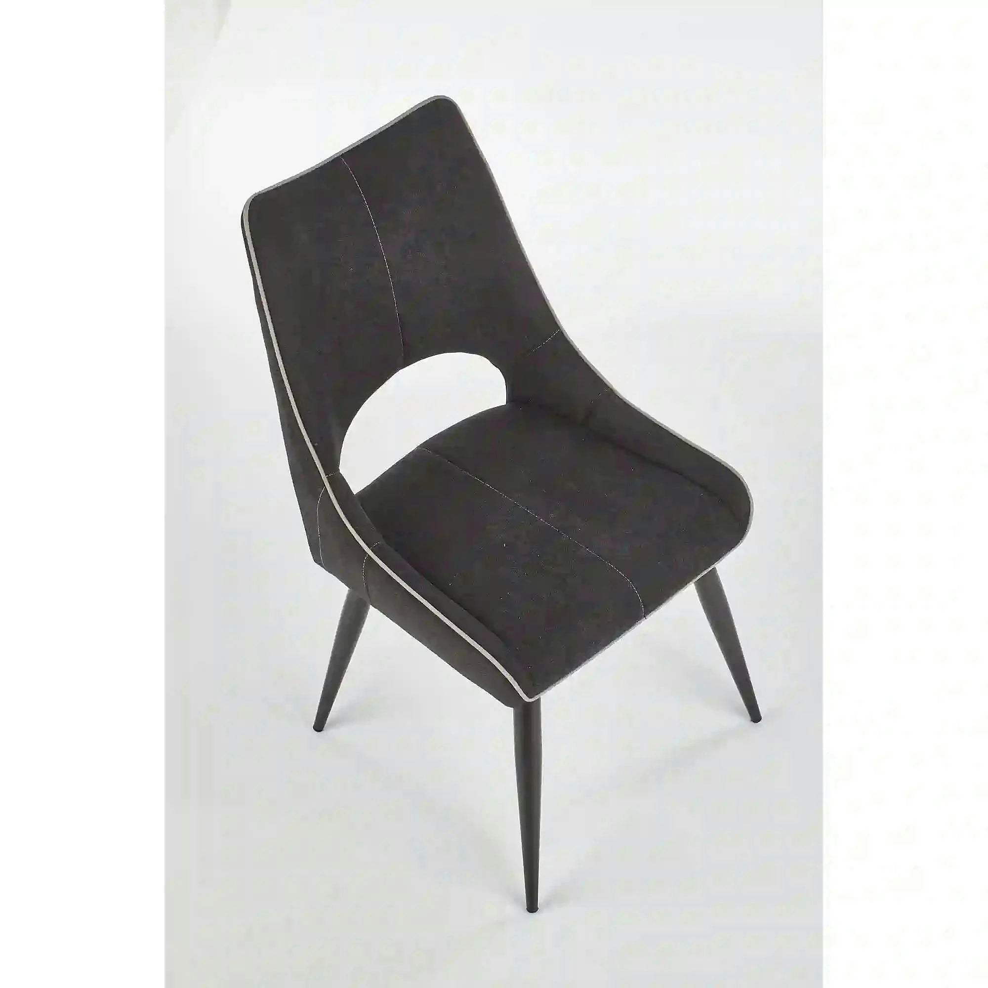 Scaun K369, gri inchis/negru, stofa clasica/otel, 48x58x92 cm
