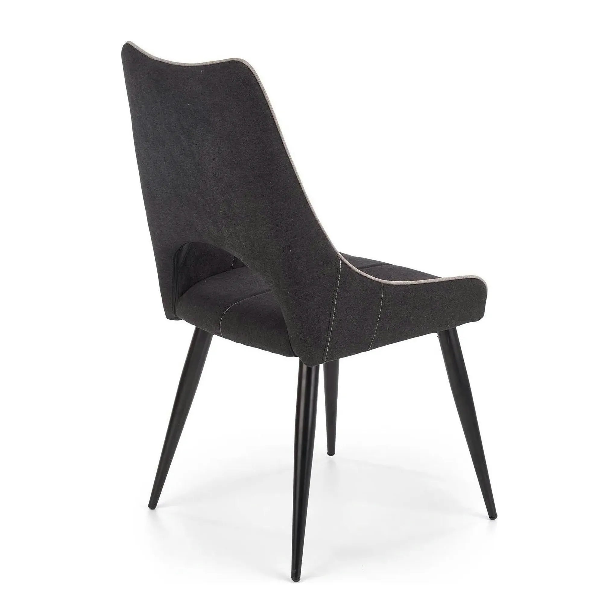 Scaun K369, gri inchis/negru, stofa clasica/otel, 48x58x92 cm