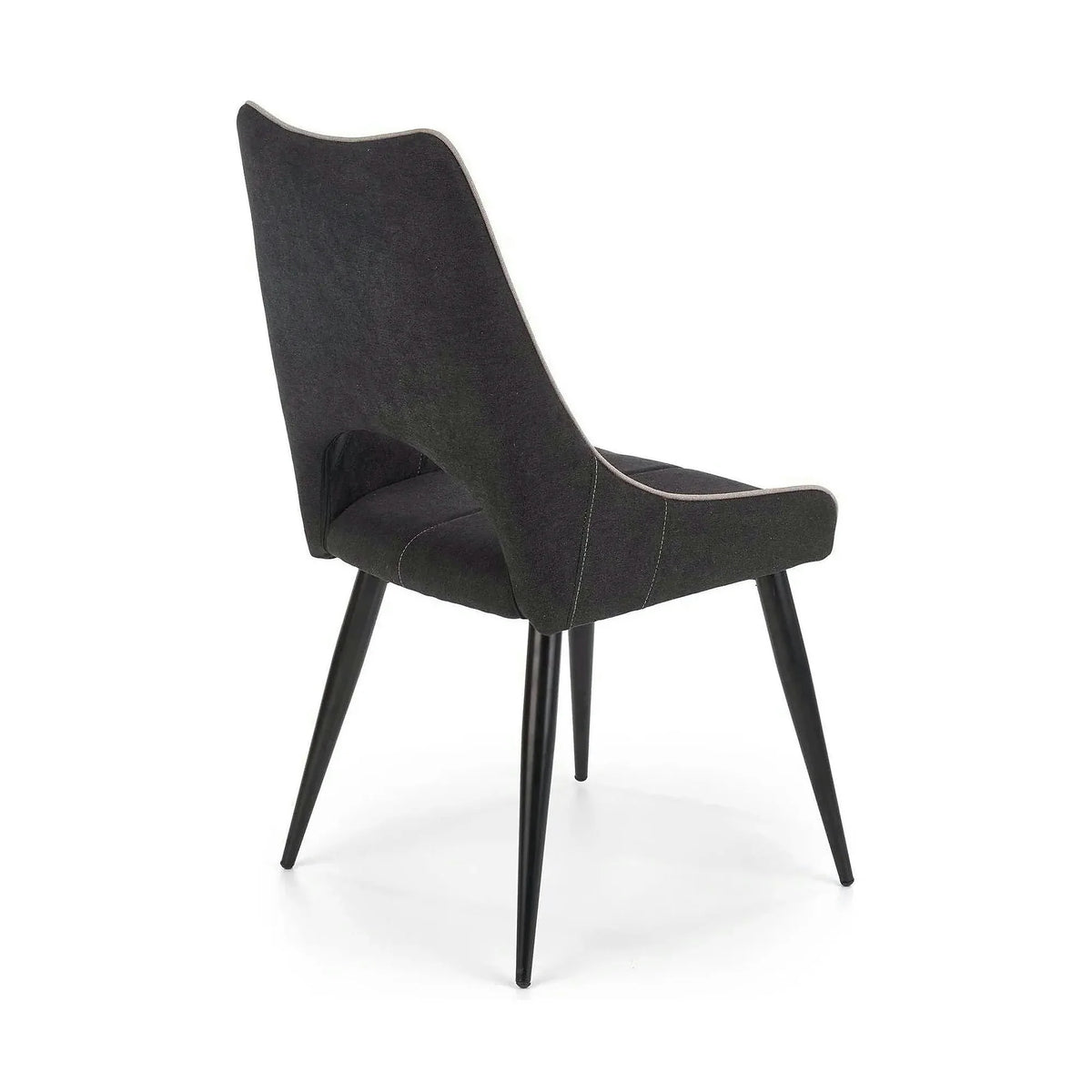 Scaun K369, gri inchis/negru, stofa clasica/otel, 48x58x92 cm